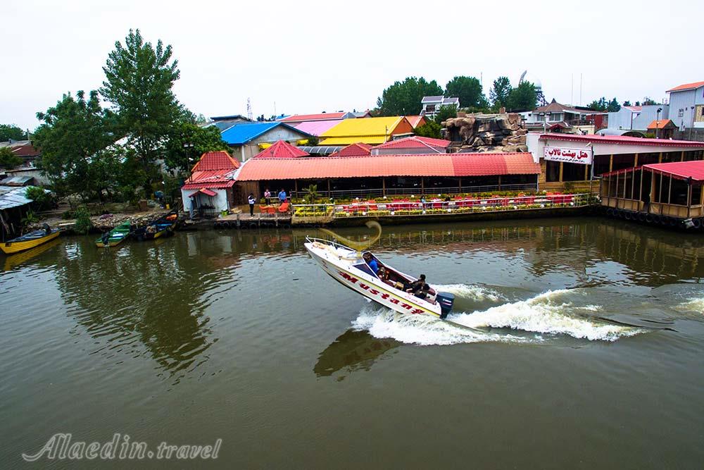 محوطه هتل چهار ستاره بهشت تالاب انزلی| علاءالدین تراول