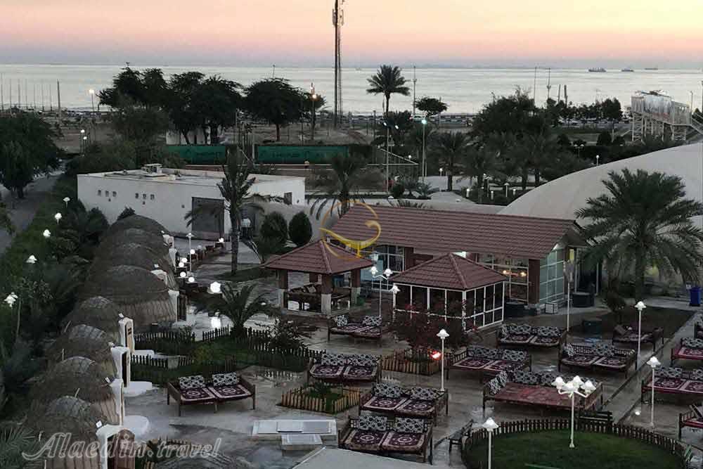 نمای غروب هتل 5 ستاره هرمز بندرعباس | علاءالدین تراول