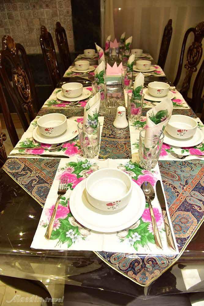 میز رستوران هتل 3 ستاره پلاس بوشهر | علاءالدین تراول