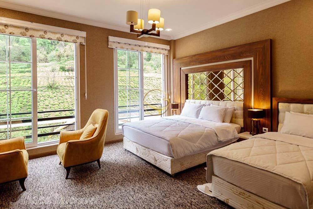 اتاق سه تخته هتل 5 ستاره رسپینا لاهیجان | علاءالدین تراول