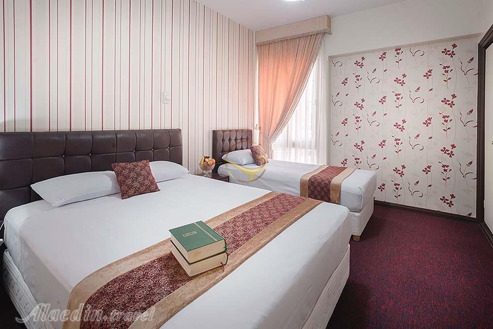 اتاق سه تخته هتل سه ستاره رضویه مشهد | علاءالدین تراول