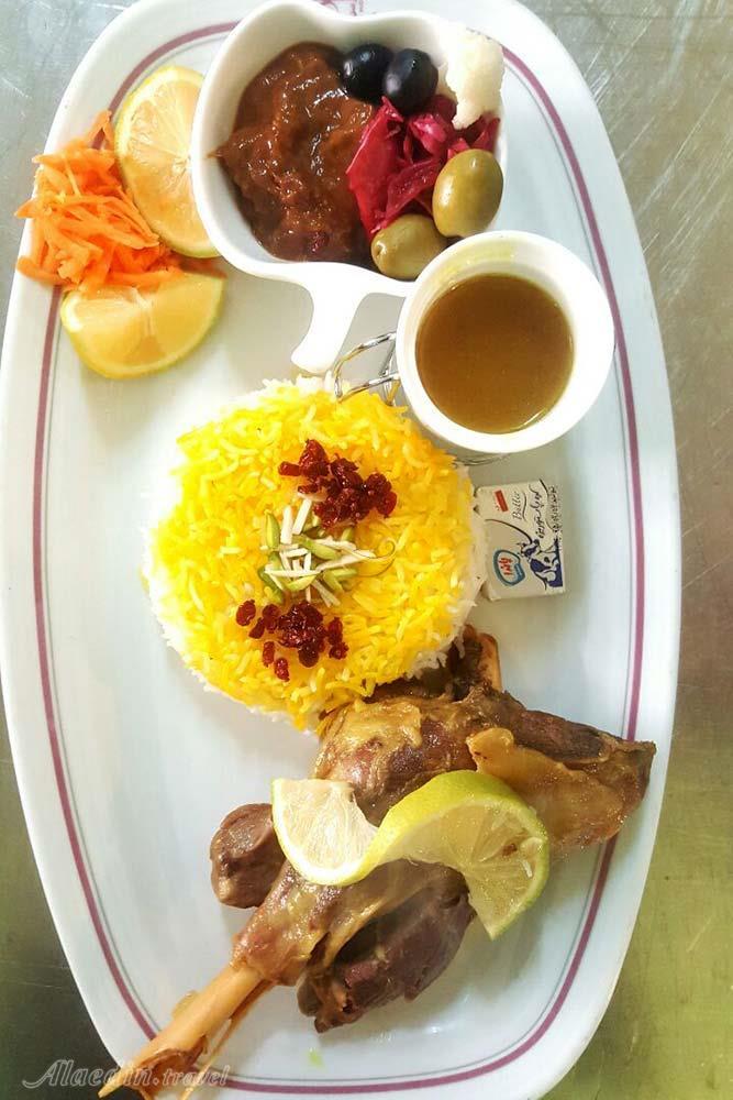 چلو مرغ مخصوص هتل 4 ستاره دربند سمنان | علاءالدین تراول