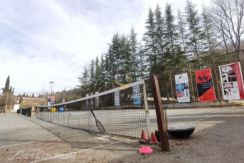 زمین تنیس هتل 4 ستاره سالار دره ساری | علاءالدین تراول