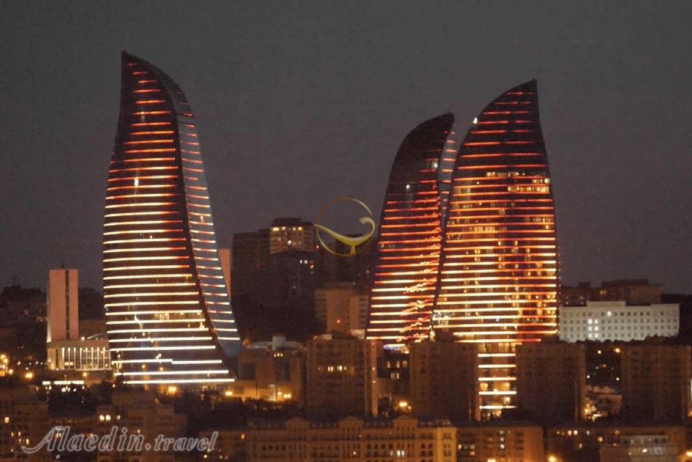 برج های شعله باکو - جمهوری آذربایجان | علاءالدین تراول