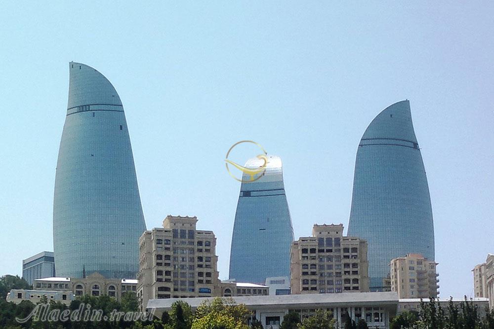 برج های شعله باکو - جمهوری آذربایجان | علاءالدین تراول
