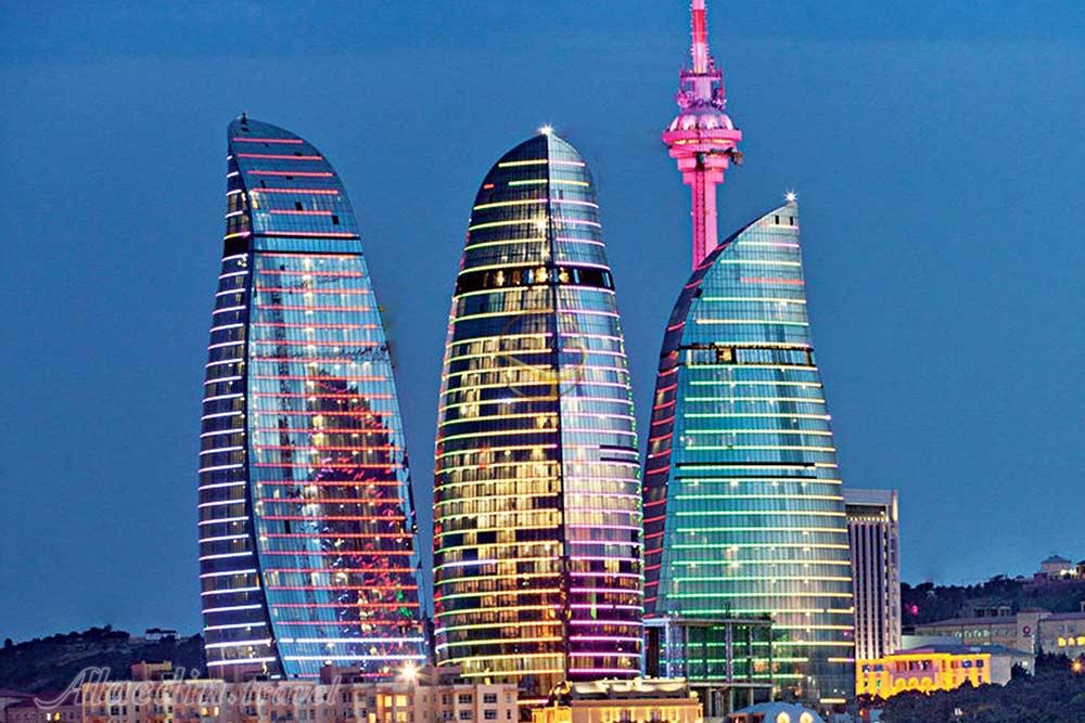 برج های شعله باکو - جمهوری آذربایجان | علاءالدین تراول