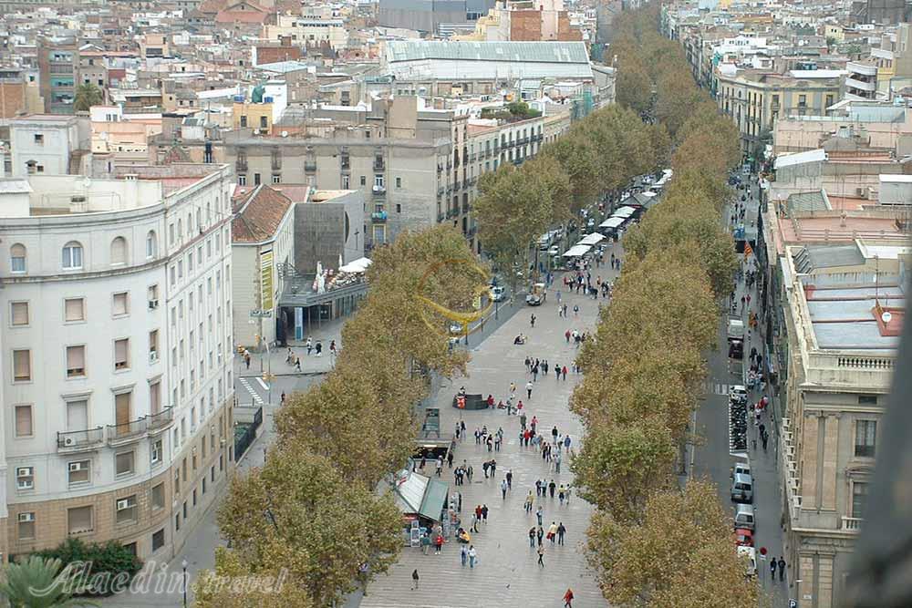 خیابان لارامبلا بارسلونا - اسپانیا | علاءالدین تراول