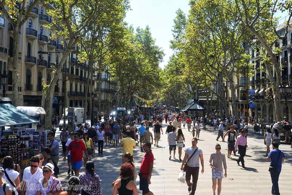 خیابان لارامبلا بارسلونا - اسپانیا | علاءالدین تراول