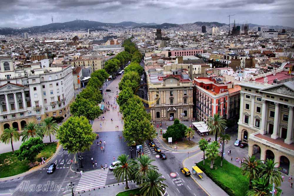 خیابان لارامبلا بارسلونا - اسپانیا | علاءالدین تراول