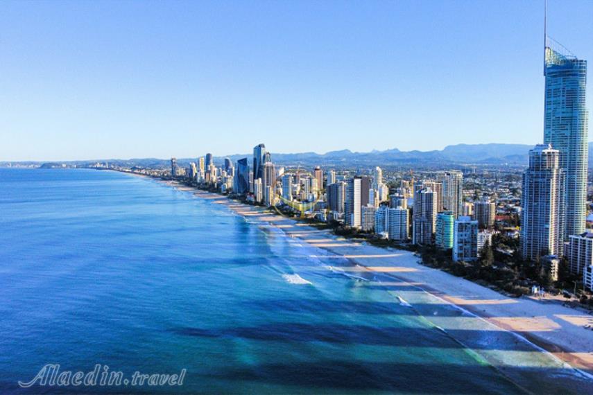 ساحل سرفرز پارادایس گلد کوست | علاالدین تراول