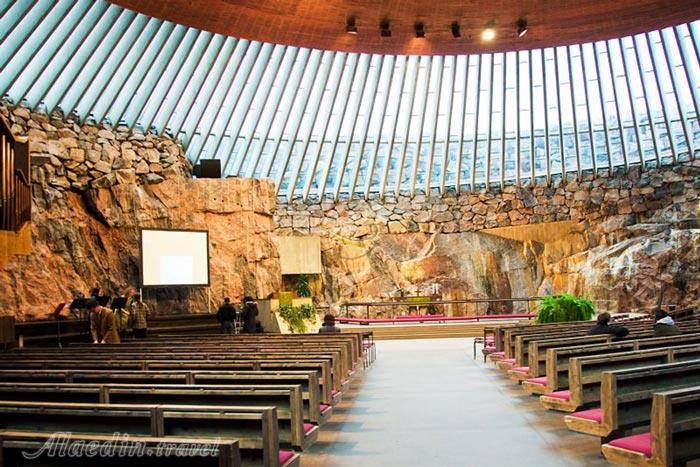 کلیسای صخره ای هلسینکی - فنلاند | علاءالدین تراول