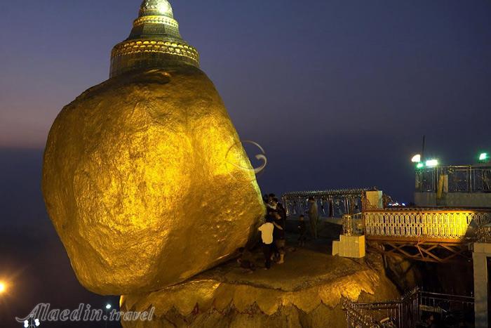 معبد صخره طلایی در مون - میانمار | علاءالدین تراول