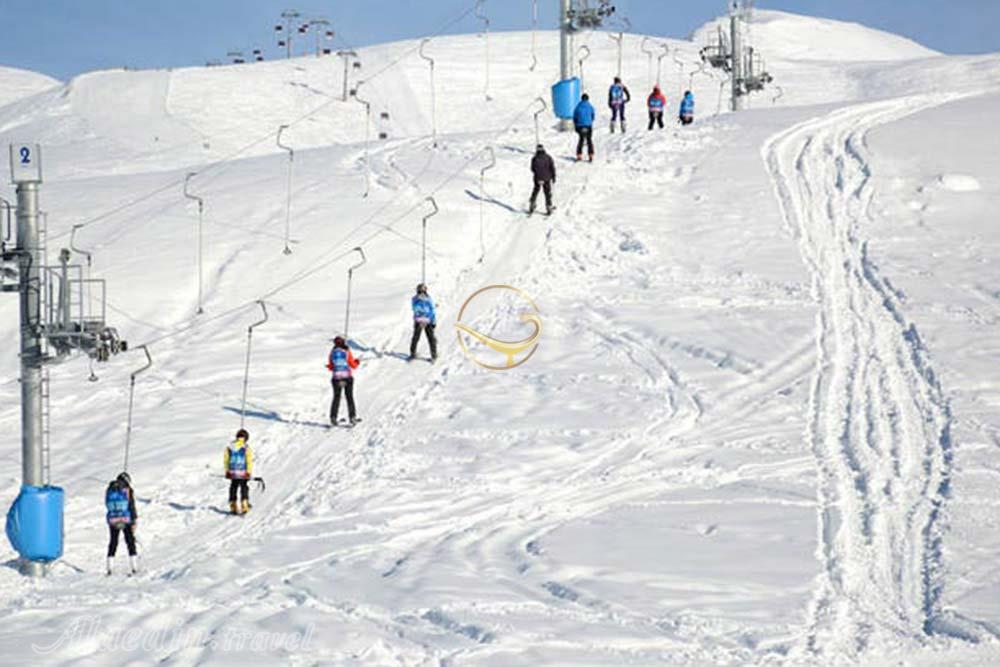 پیست اسکی گودائوری شهر کازبگی در متسختا - گرجستان | علاءالدین تراول