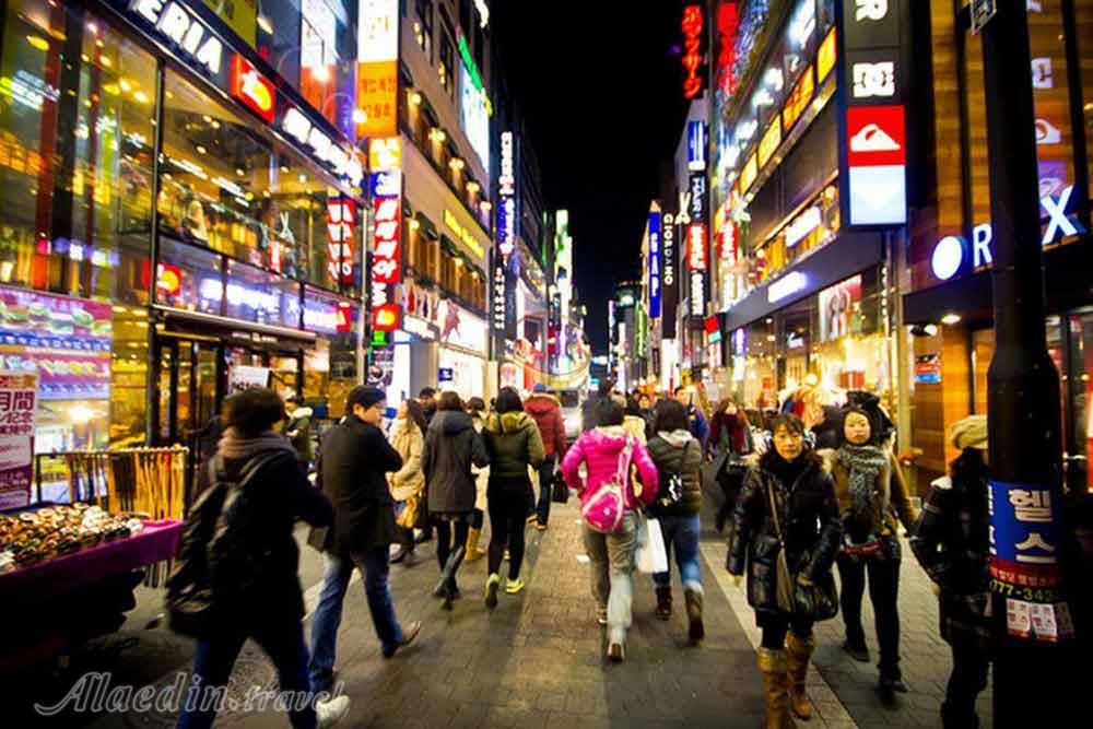 خیابان میونگ دونگ سئول - کره جنوبی | علاءالدین تراول