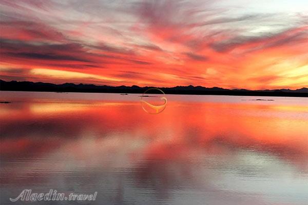 دریاچه مخرگه در شهر بابک