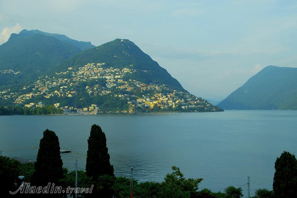 دریاچه لوگانو در تیچینو در سوئیس | علاءالدین تراول