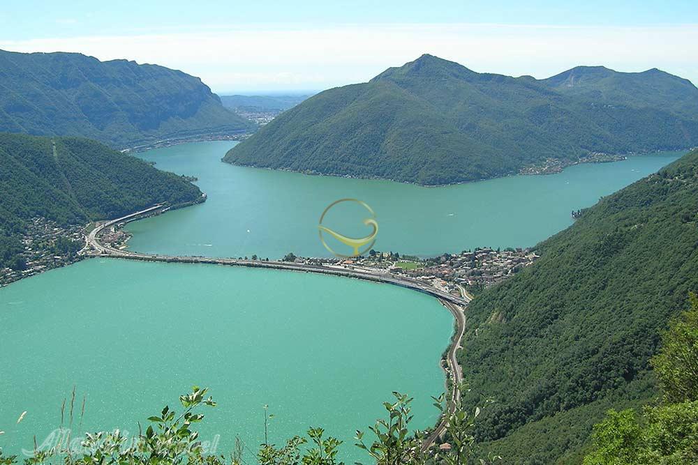 دریاچه لوگانو در تیچینو در سوئیس | علاءالدین تراول