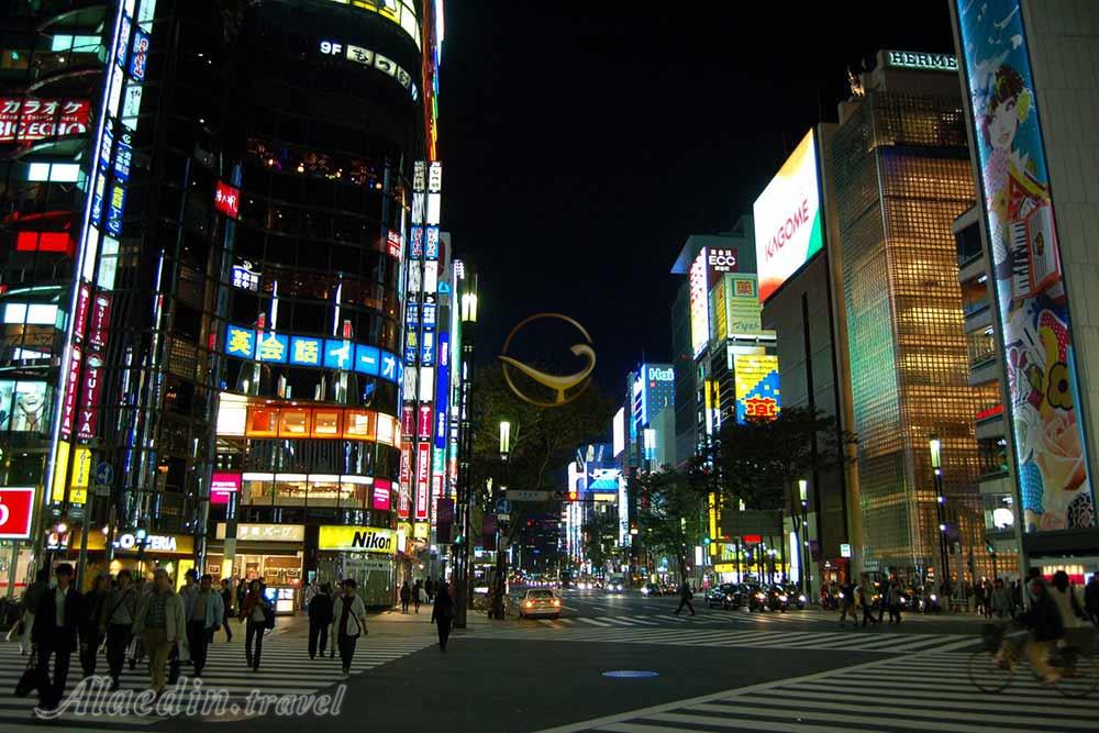 خیابان گینزا در توکیو - ژاپن | علاءالدین تراول