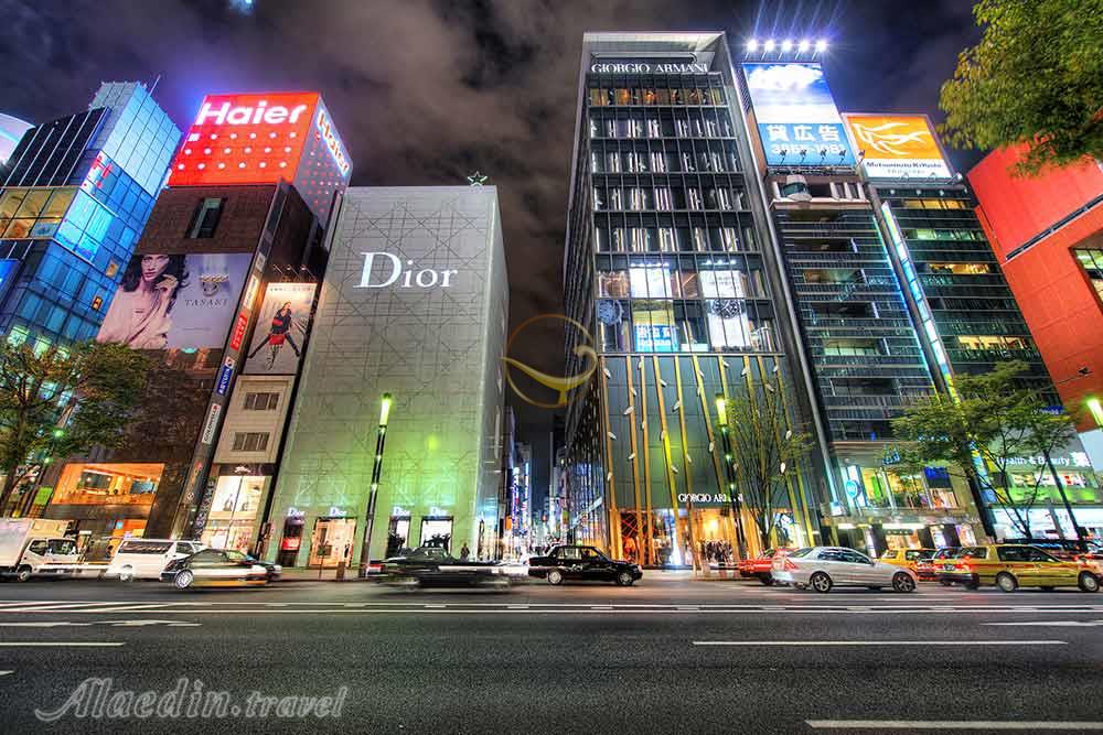 خیابان گینزا در توکیو - ژاپن | علاءالدین تراول