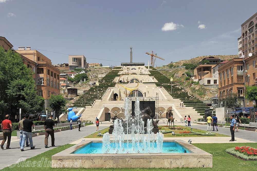 مجموعه گردشگری کاسکاد ایروان (هزار پله) در ارمنستان | علاءالدین تراول