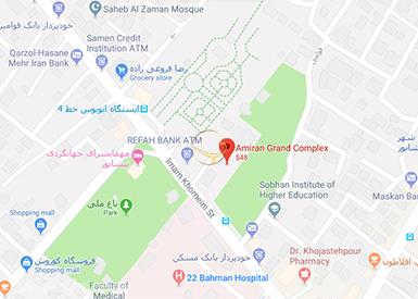 نمای سالن مروارید هتل امیران نیشابور روی نقشه