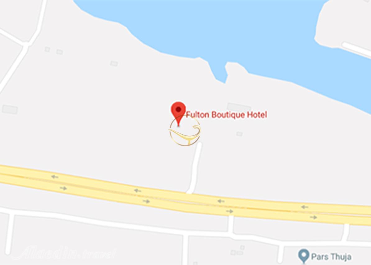 نمای تالار هتل فولتون قشم روی نقشه