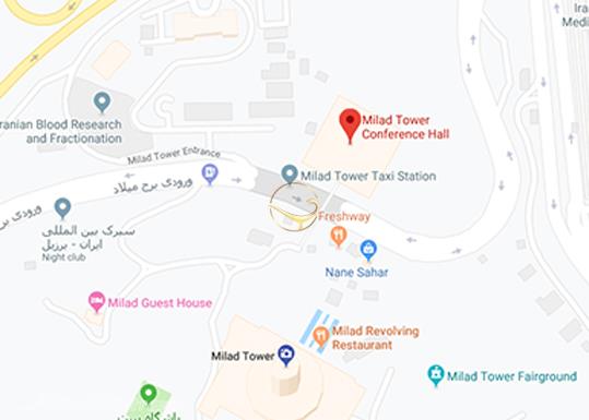 نمای سالن سینمایی صد نفره برج میلاد روی نقشه