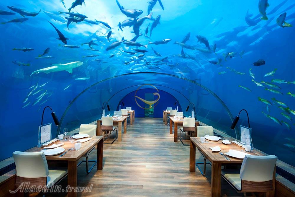 یک رستوران زیر آب در مالدیو | علاءالدین تراول