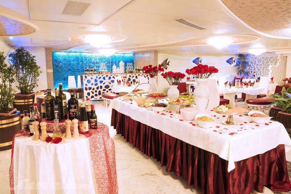 رستوران پنج قاره زوشا هتل 5 ستاره بین المللی قصر طلایی مشهد | علاءالدین تراول